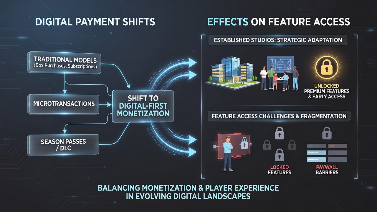 Game studio analytics dashboard displaying payment method distribution and feature unlock metrics